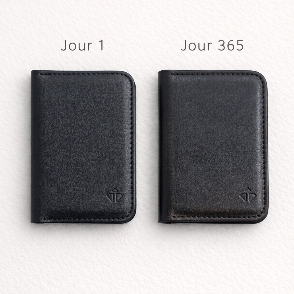 T101 — Portefeuille Minimaliste en Cuir Italien