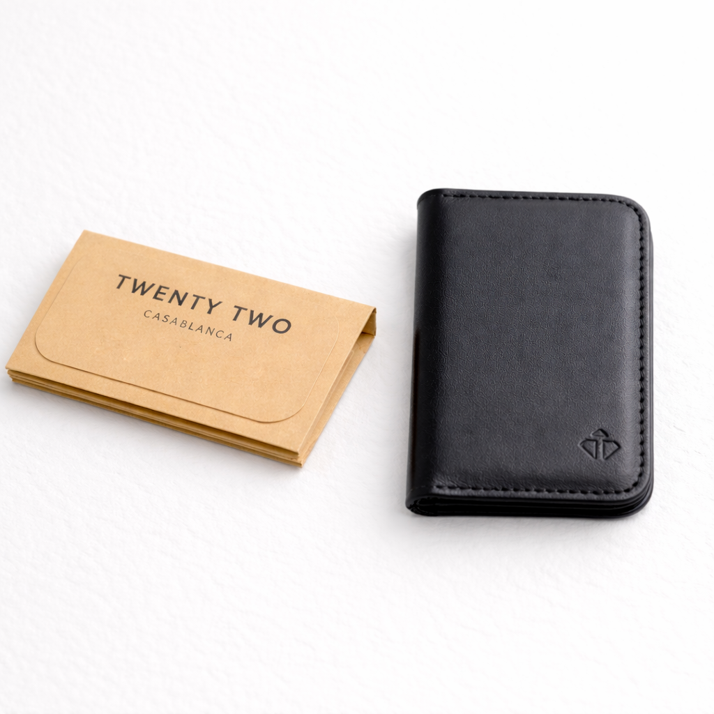 T101 — Portefeuille Minimaliste en Cuir Italien