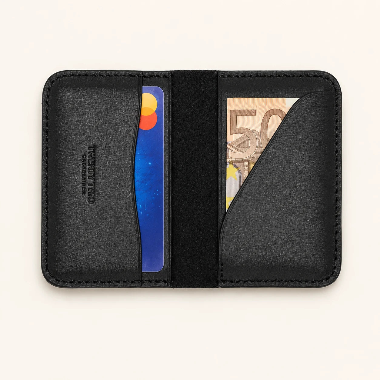 T101 — Portefeuille Minimaliste en Cuir Italien